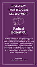 "Radical Honesty" Professional Development Training primary image