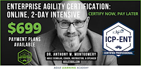 ICAgile Mastering Agility in the Enterprise (ICP-ENT) | Online | Intensive