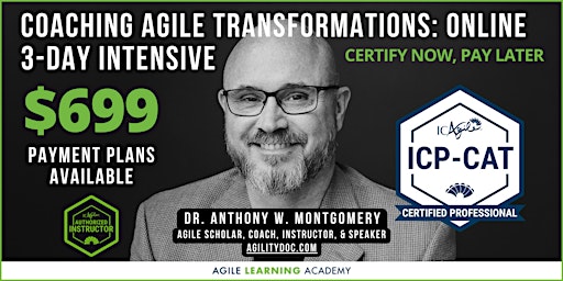 ICAgile Coaching Agile Transformations (ICP-CAT) | Online | Intensive primary image