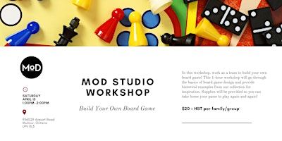 Imagem principal do evento MoD Studio Workshop: Build Your Own Board Game