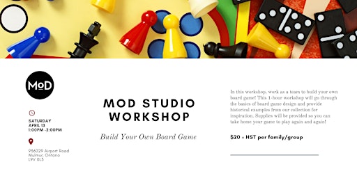 Immagine principale di MoD Studio Workshop: Build Your Own Board Game 