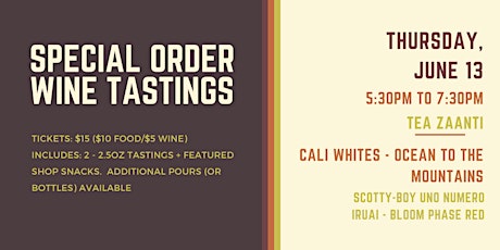 Special Order Wine Tasting primary image