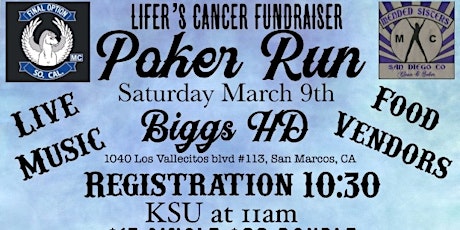 Hauptbild für Final Option MC Lifer's Cancer Fundraiser Poker Run
