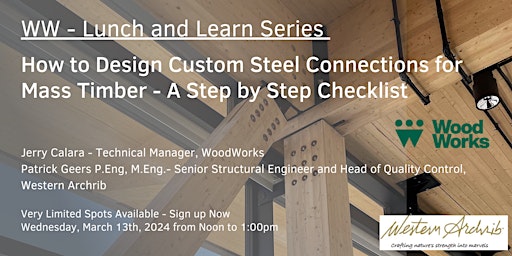 WWAB L & L - How to Design Custom Steel Connections for Mass Timber primary image