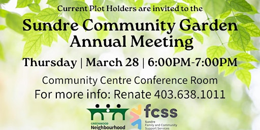 Sundre Community Garden Annual Meeting primary image