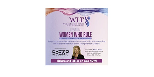 Image principale de 11th Annual Women Who Rule! Awards and Scholarship Luncheon