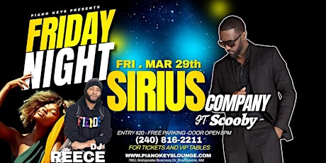 SIRIUS COMPANY FT SCOOBY Live @ Piano Keys Lounge March 29, 2024