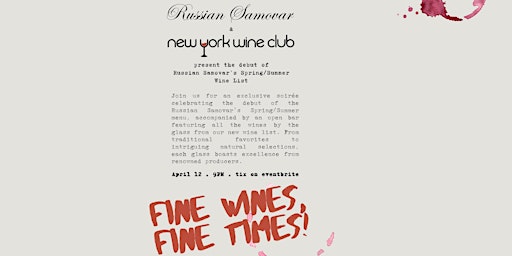 Fine Wines, Fine Times primary image