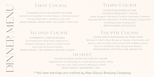March Beer Dinner with New Glarus Brewing Company primary image