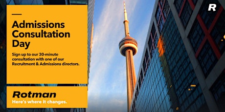 Imagen principal de Admissions Consultations: Rotman's One-Year Executive MBA