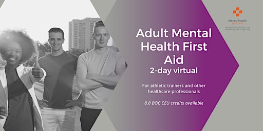 Primaire afbeelding van Adult Mental Health First Aid  for healthcare professionals (2-day virtual)