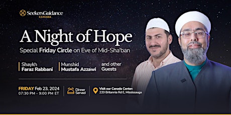 A Night of Hope: Special Friday Circle on Eve of Mid-Sha'ban primary image