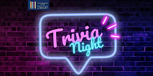 Primaire afbeelding van TRIVIA NIGHT @ the LIBRARY