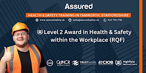 Primaire afbeelding van Highfield Level 2 Award in Health and Safety within the Workplace (RQF)