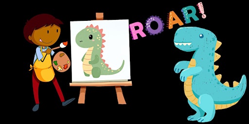 Imagem principal do evento Roar! Painting Dinosaurs with Dad