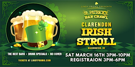 Image principale de Clarendon' Irish Stroll St Patricks Bar Crawls Presentd by Joonbug.com