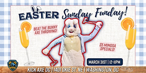 'Beat the Bunny @ Axe Throwing' Sunday Funday @ Kick Axe DC! primary image