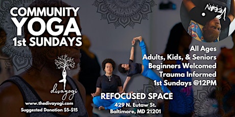 Community Yoga  @Refocused: 1st Sundays