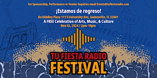 Imagem principal do evento Tu Fiesta Radio Festival | Gainesville FL 2024
