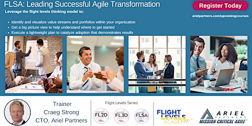 Imagem principal do evento FLSA: Powering Agile Transformations with Enterprise Kanban -July 8-11,2024
