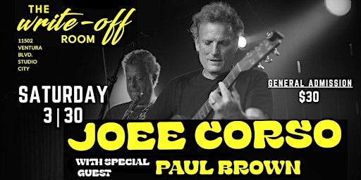 Imagem principal de JOEE CORSO With Special Guest PAUL BROWN