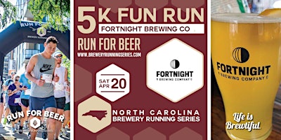 Imagen principal de 5k Beer Run x Fortnight Brewing Co | 2024 NC Brewery Running Series