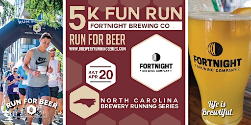 Hauptbild für 5k Beer Run x Fortnight Brewing Co | 2024 NC Brewery Running Series