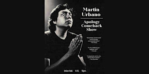 Martin Urbano: Apology Comeback Tour primary image