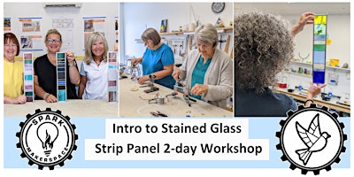 Imagem principal de Intro to Stained Glass: Strip Panels 2-day Workshop  3/29+3/30