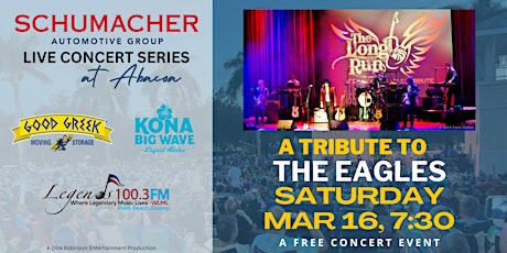 Imagen principal de The Long Run Eagles Tribute - A FREE CONCERT. This is for a reserved seat.