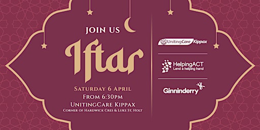 Imagem principal do evento Community Iftar at UnitingCare Kippax