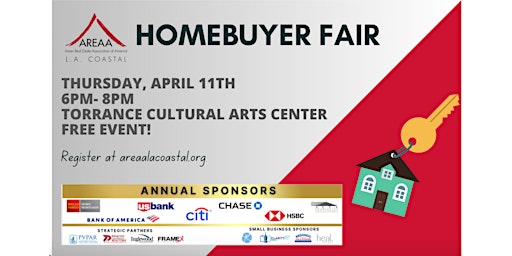 Imagem principal de FREE Home Buyer Fair & Expo Presented by AREAA LA Coastal