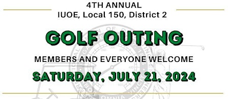 Imagem principal do evento IUOE Local 150 District 2 Golf Outing
