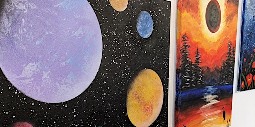 Imagem principal do evento “Cosmic Creations” Solar Eclipse Art Exhibit Opening Reception