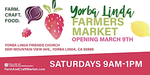 Imagem principal do evento Yorba Linda Certified Farmers Market