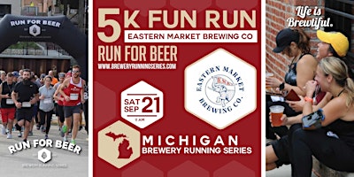 Hauptbild für 5k Beer Run x Eastern Market | 2024 Michigan Brewery Running Series