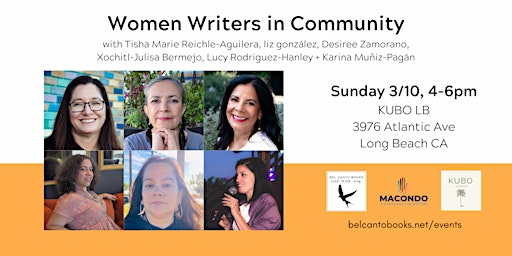 Women Writers in Community with Tisha Marie Reichle-Aguilera + Friends primary image