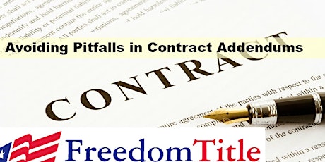 Avoiding Pitfalls in Contract Addendums ($10 1 hr MCE) primary image