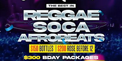 Imagem principal de REGGAE, SOCA, AFROBEATS! #PARTY24/7NYC