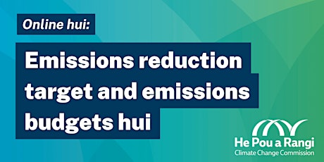Imagem principal do evento Emissions reduction target and emissions budgets online hui