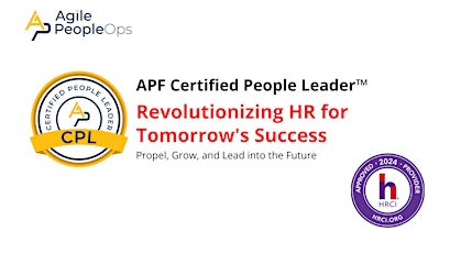 APF Certified People Leader™ (APF CPL™) Oct 15-16, 2024