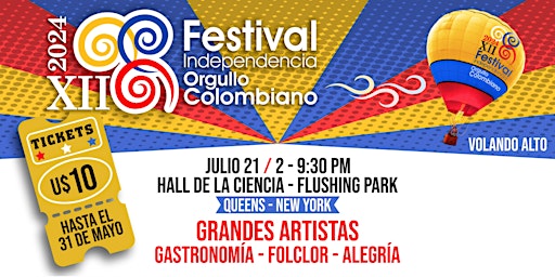 Primaire afbeelding van Festival Independencia Orgullo Colombiano,  FIOC - NY -  2024