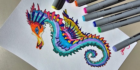 Sea dragon illustration (Mudgee Library ages 9-12)