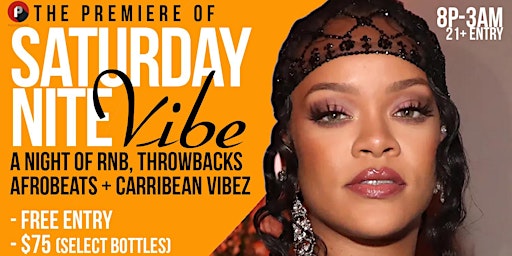 Saturday Nite Vibes "RnB, Throwbacks , Caribbean, AfroBeats" primary image