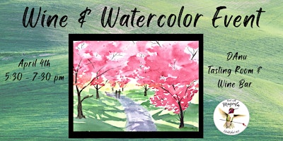 Cherry Blossom Wine & Watercolor primary image