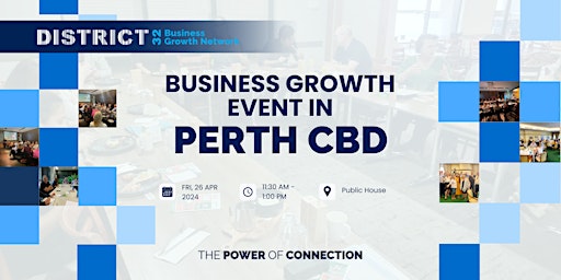 Primaire afbeelding van District32 Business Networking - Perth CBD - Fri 26 Apr