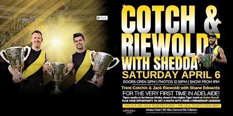 Cotch & Riewoldt with Shedda LIVE at Arkaba Hotel, Fullarton. primary image