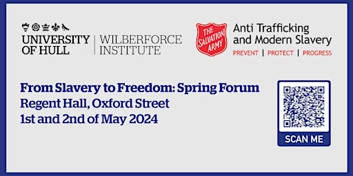 Image principale de Modern Slavery Spring Forum: From Slavery to Freedom