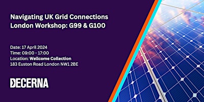 Navigating UK Grid Connections London Workshop: G99 & G100 primary image