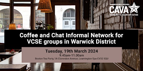 Coffee and Chat Informal Network for VCSE groups in Warwick District primary image